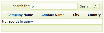 Default 'No records in query' message